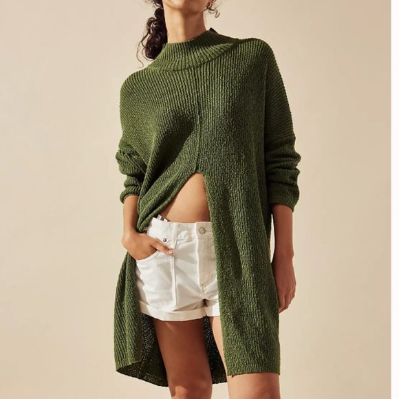 Free People Dresses & Skirts - NWT Free People Coco Sweater Pullover - Verde